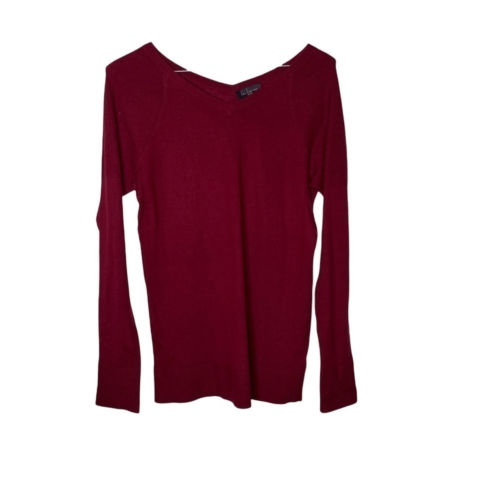 The Limited Red Wool Blend Soft and Cozy V Neck Sweater Size Small